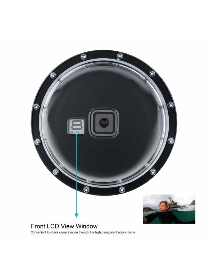 SOONSUN Dome Port for GoPro Hero 8 Black Camera, 6 Inch Snorkeling Underwater Diving Dome Port Lens with Waterproof Housing Case Trigger and Floating Bobber Handle for GoPro Hero8 Black Action Camera - Image 2